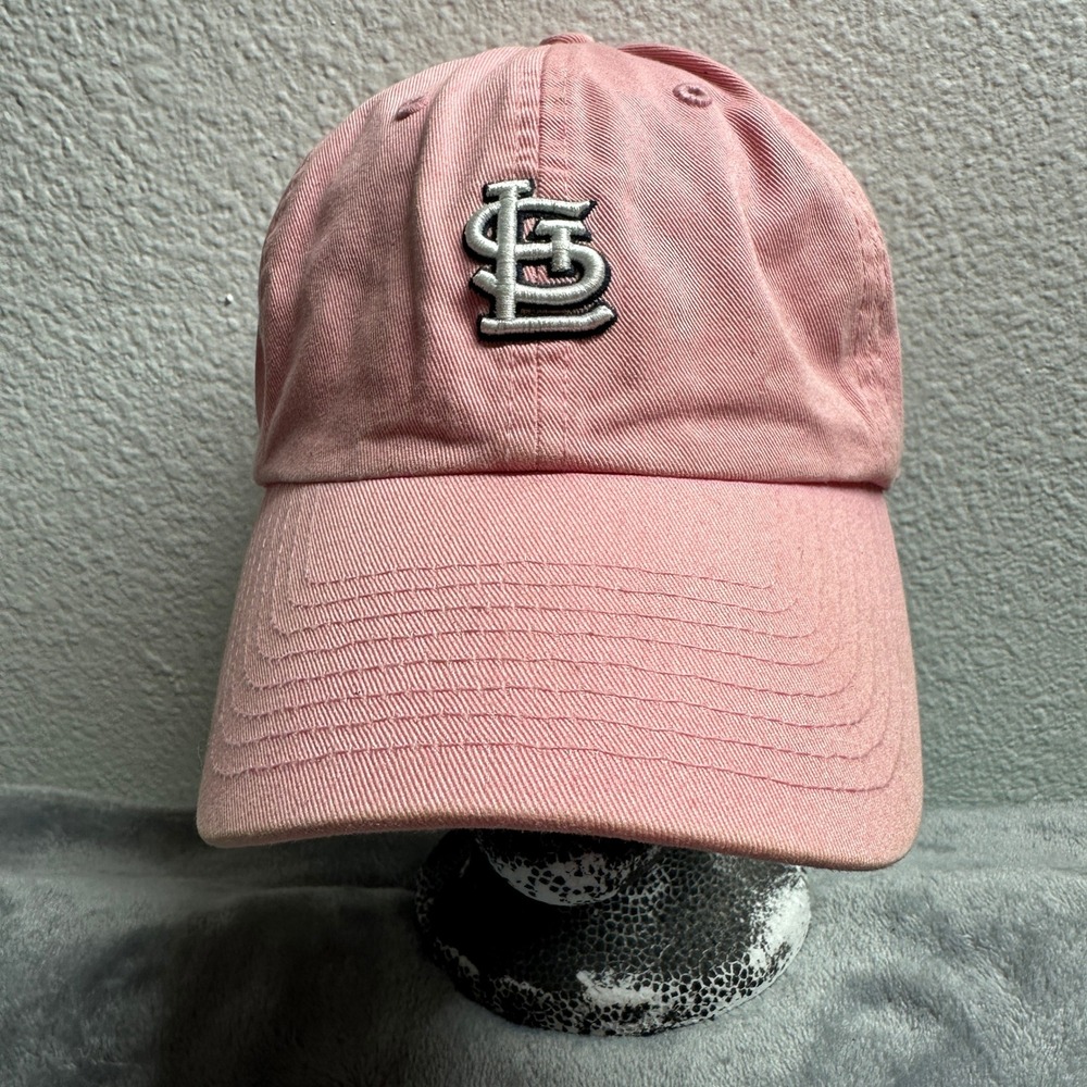 Twins Enterprise Women St Louis Cardinals Baseball Hat OS Pink Cotton Adjustable